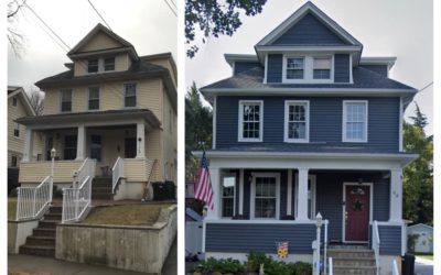 New Slate Blue Siding Install – Staten Island, New York