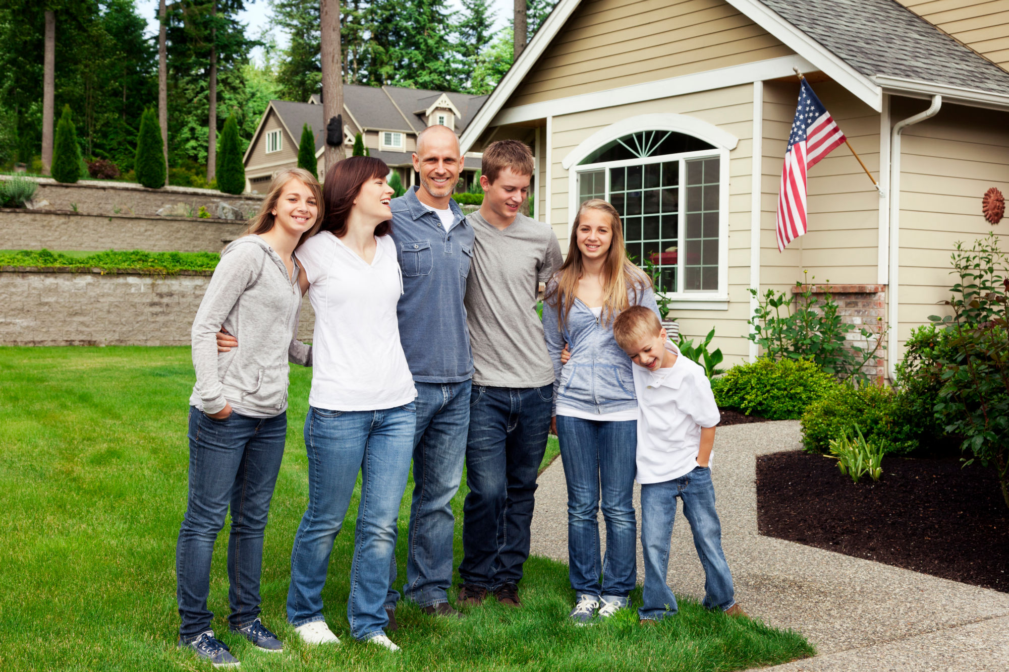 Family new siding roofing